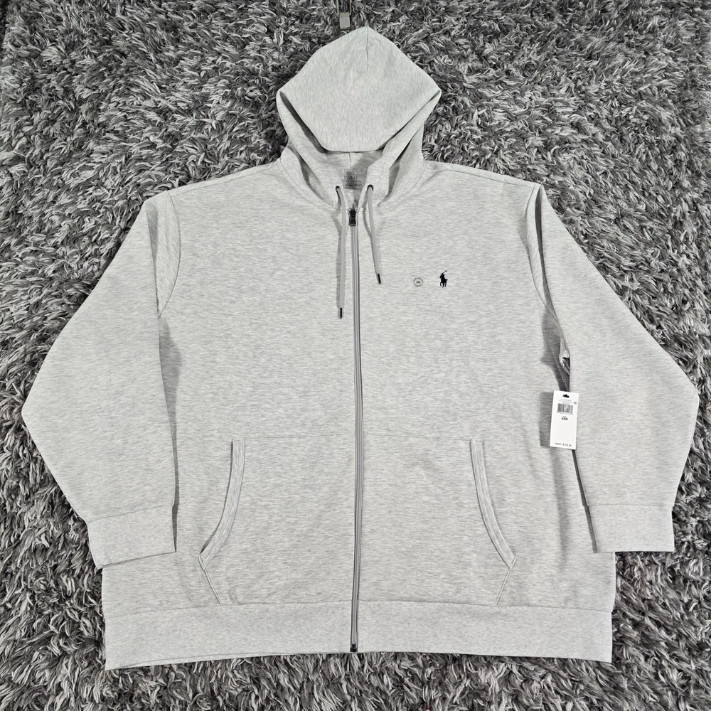 Polo Ralph Lauren Mens 3XB Grey Heather Full Zip Hoodie BT Core Replen New